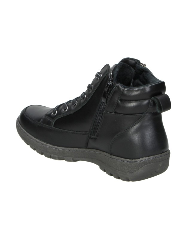 Botines CORONEL TAPIOCA con Cordones y Cremallera para Mujer color Negro T580-11