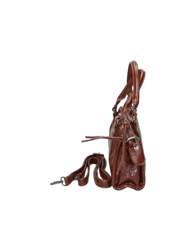 Bolso Bowling LAURA SANZ efecto Coco para Mujer color Café R S6344
