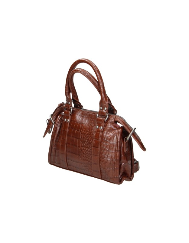 Bolso Bowling LAURA SANZ efecto Coco para Mujer color Café R S6344