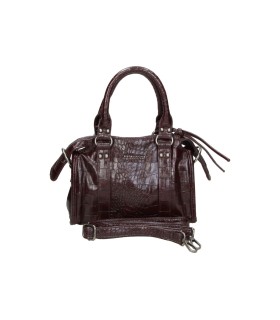 Bolso Bowling LAURA SANZ efecto Coco para Mujer color Burdeos R S6344