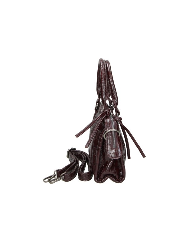 Bolso Bowling LAURA SANZ efecto Coco para Mujer color Burdeos R S6344