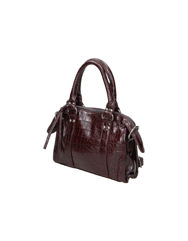 Bolso Bowling LAURA SANZ efecto Coco para Mujer color Burdeos R S6344