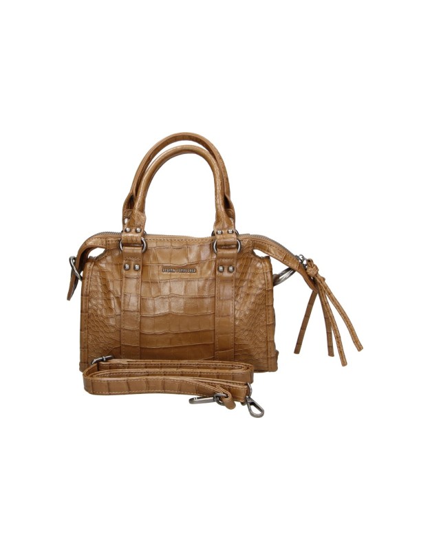 Bolso Bowling LAURA SANZ efecto Coco para Mujer color Camel R S6344