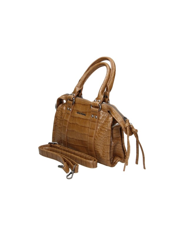 Bolso Bowling LAURA SANZ efecto Coco para Mujer color Camel R S6344