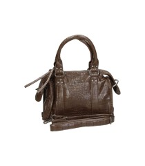 Bolso Bowling LAURA SANZ efecto Coco para Mujer color Marrón Taupe R S6344