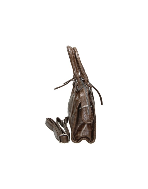 Bolso Bowling LAURA SANZ efecto Coco para Mujer color Marrón Taupe R S6344