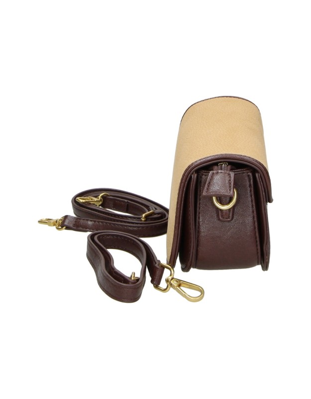 Bolso bandolera LAURA SANZ R S6514 en taupe para mujer