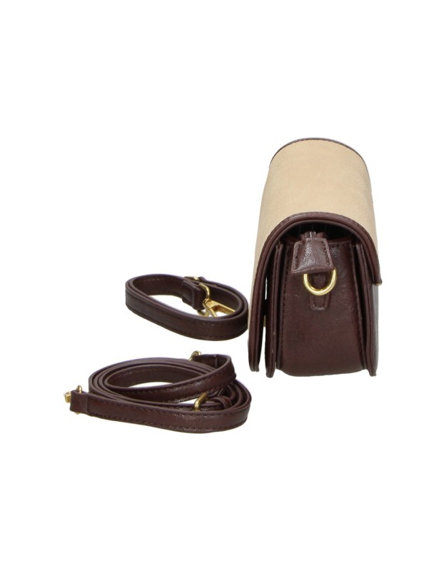 Bolso Bandolera LAURA SANZ para Mujer color Beige R S6514