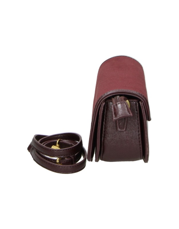 Bolso Bandolera LAURA SANZ para Mujer color Burdeos R S6514