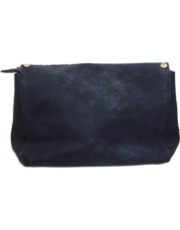 Bolso Bandolera LAURA SANZ con Solapa y Tachuelas para Mujer color Azul Marino B C609