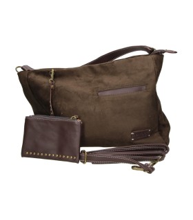 Bolso Shopper LAURA SANZ con Accesorio color Marrón Choco M DLX260468