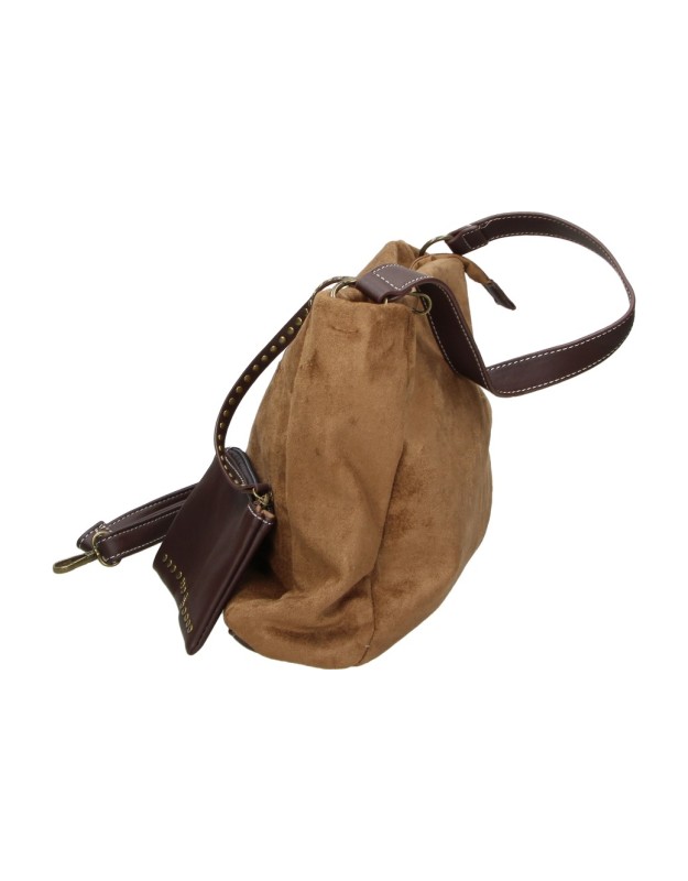 Bolso Shopper LAURA SANZ con Accesorio color Camel M DLX260468