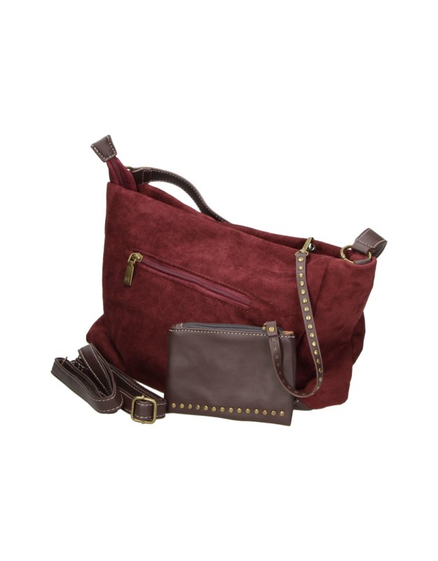 Bolso Shopper LAURA SANZ con Accesorio color Burdeos M DLX260468