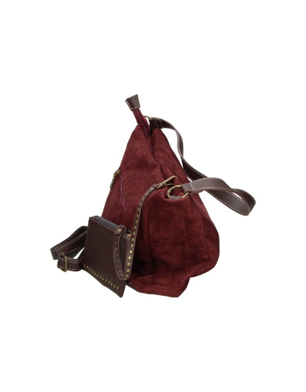 Bolso Shopper LAURA SANZ con Accesorio color Burdeos M DLX260468