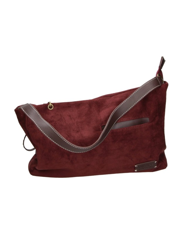 Bolso Shopper LAURA SANZ con Accesorio color Burdeos M DLX260468
