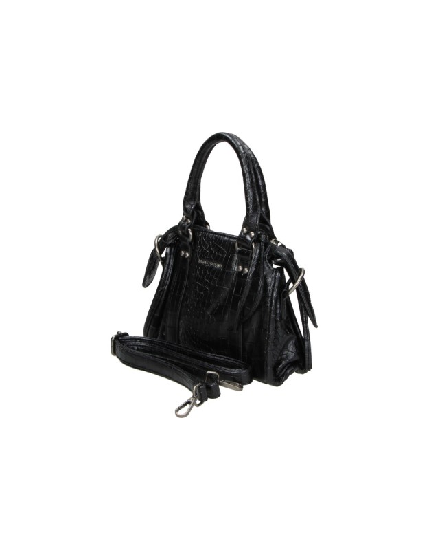 Bolso Bowling LAURA SANZ efecto Coco para Mujer color Negro R S6344