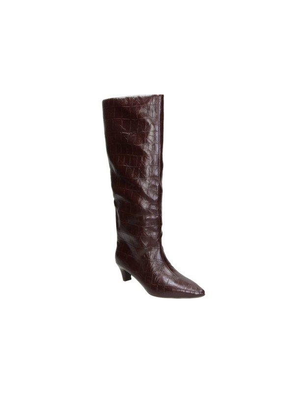 Botas de Tacón D’ANGELA Altas Caña Ancha para Mujer Color Marrón DDN31885