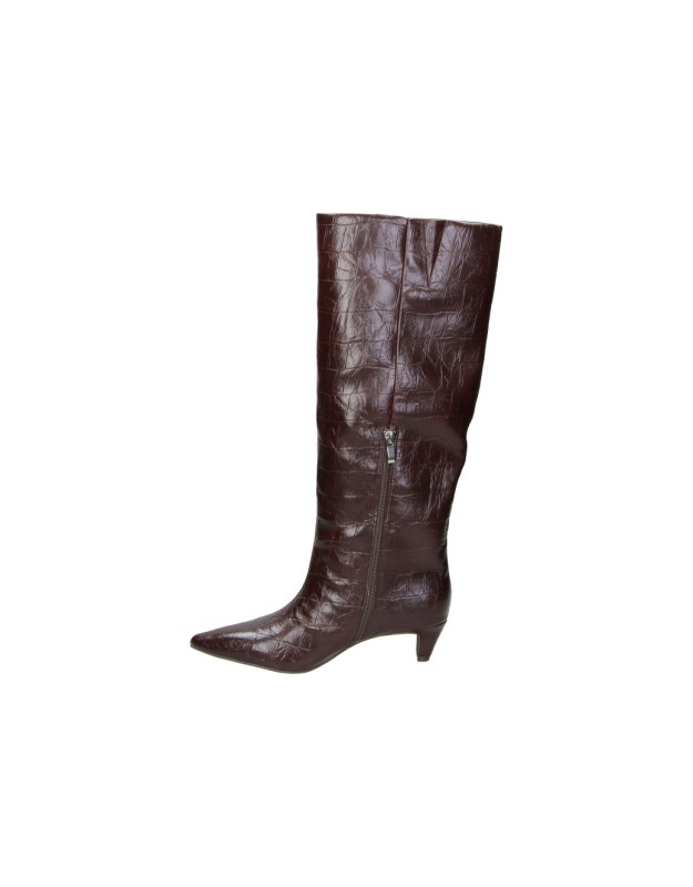 Botas de Tacón D’ANGELA Altas Caña Ancha para Mujer Color Marrón DDN31885