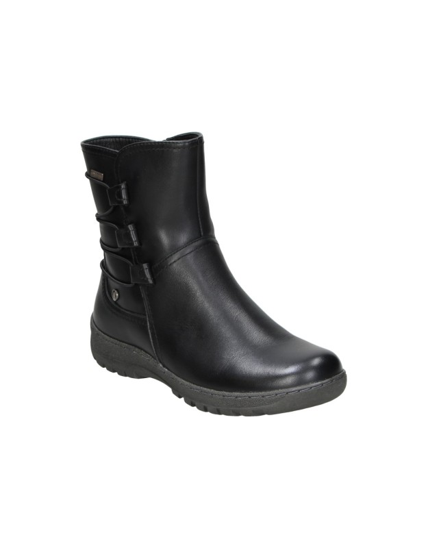 Botines CORONEL TAPIOCA Water Repellent para Mujer de Piel en Negro t571-11