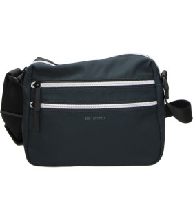 Bandolera BEMYND para Mujer color Negro con Doble Cremallera y Correa Ajustable BM1031