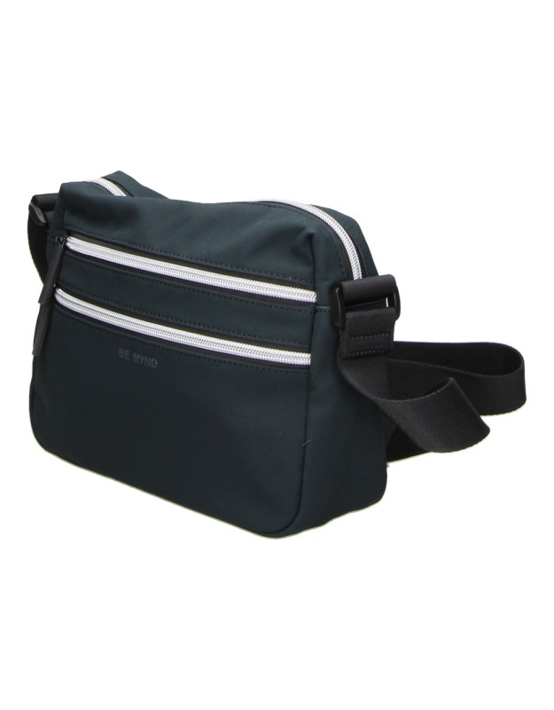 Bandolera BEMYND para Mujer color Negro con Doble Cremallera y Correa Ajustable BM1031