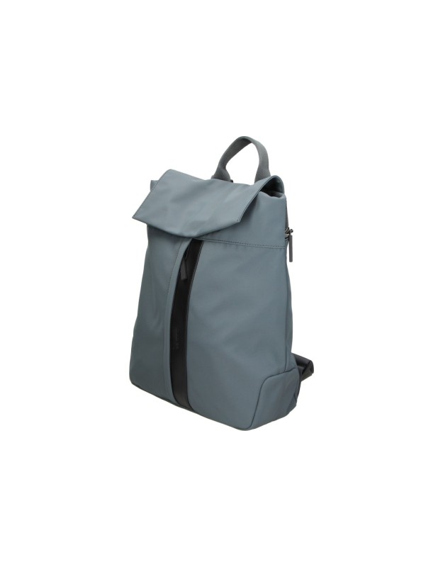 Mochila BEMYND para Mujer color Gris con Solapa y Bolsillo Vertical BM1072