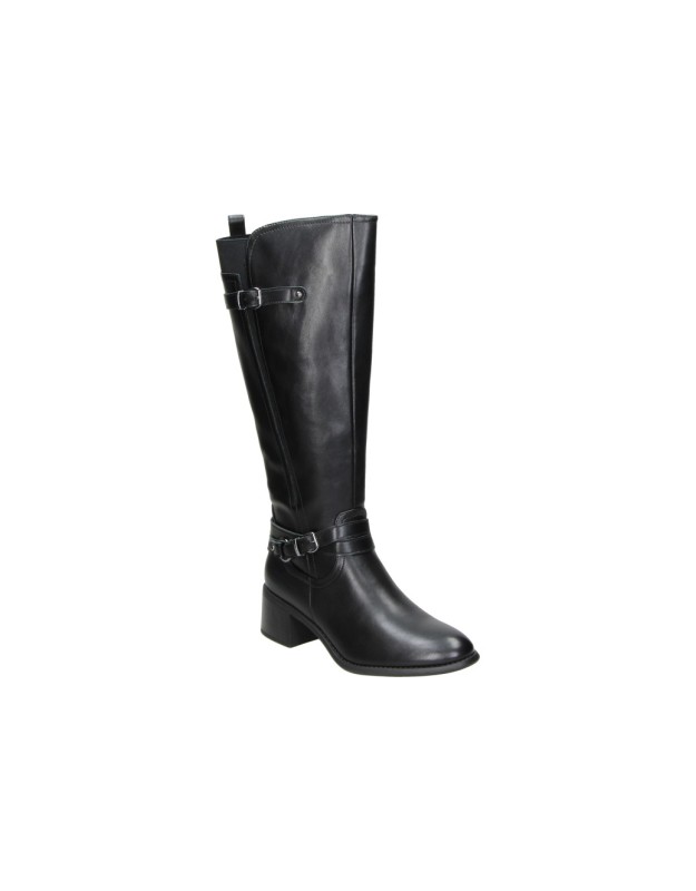 Botas altas de tacón D'Angela DHS31953 negras para mujer
