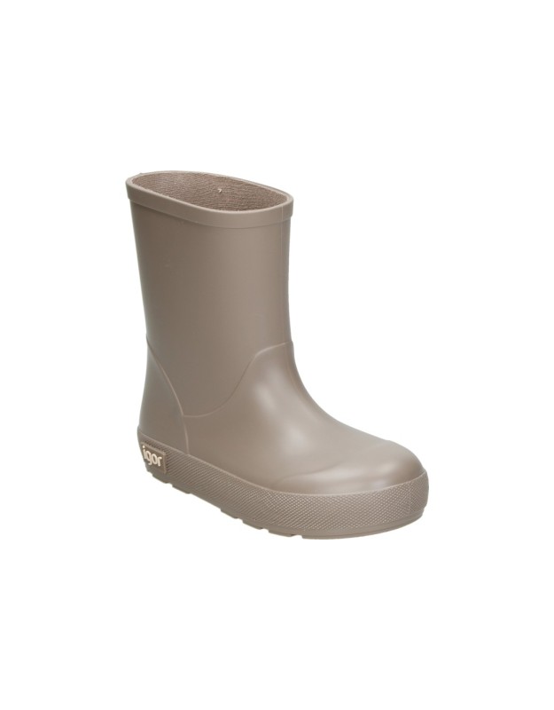 Botas de Agua IGOR Barefoot para Niña Taupe Yogi