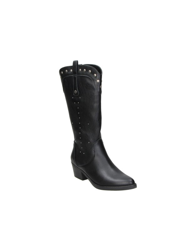 Botas Cowboy RERFRESH para Mujer en Negro con Tachuelas 176149