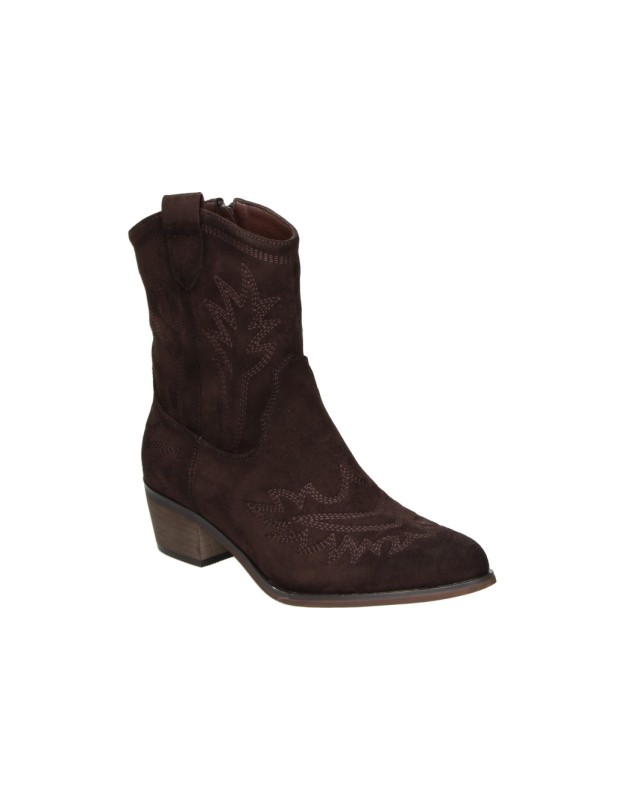 Botines Cowboy SKASUAL para Mujer en Color Marrón Chocolate 1423009