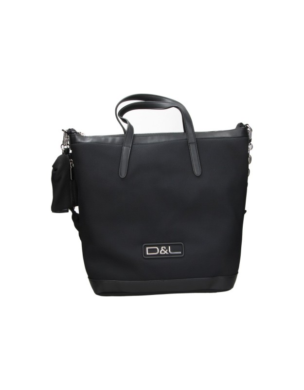Bolso Shopper DEVOTA&LOMBA para Mujer color Negro con Asas y Bandolera de Cadena 160601