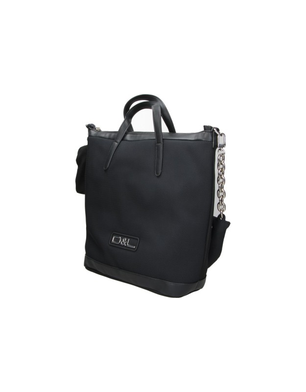 Bolso Shopper DEVOTA&LOMBA para Mujer color Negro con Asas y Bandolera de Cadena 160601