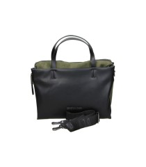 Bolso Bandolera DEVOTA&LOMBA para Mujer color Negro y Verde con Asas y Correa Ajustable 160512