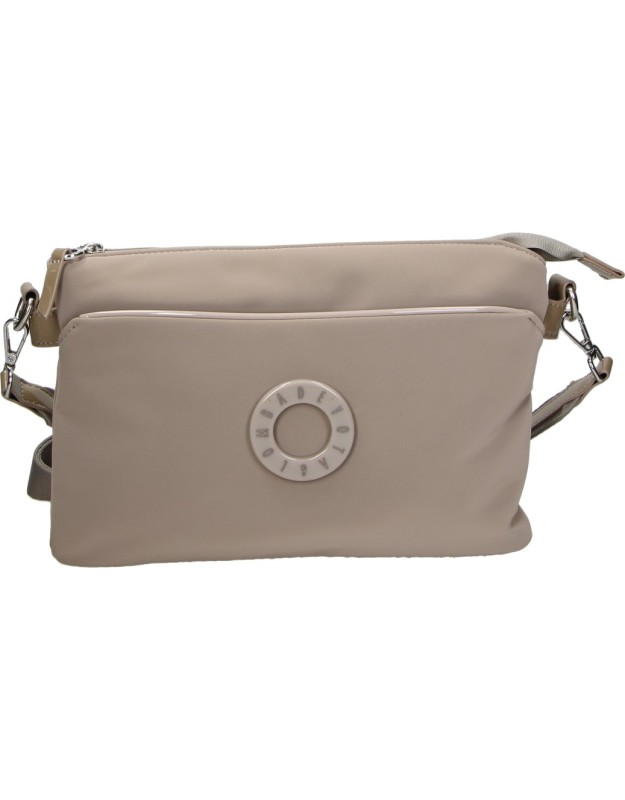 Bandolera DEVOTA&LOMBA para Mujer color Taupe con Bolsillo Frontal y Correa Ajustable 261508