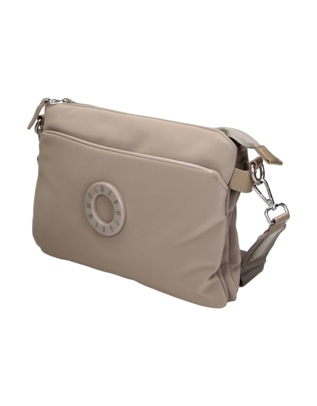 Bandolera DEVOTA&LOMBA para Mujer color Taupe con Bolsillo Frontal y Correa Ajustable 261508