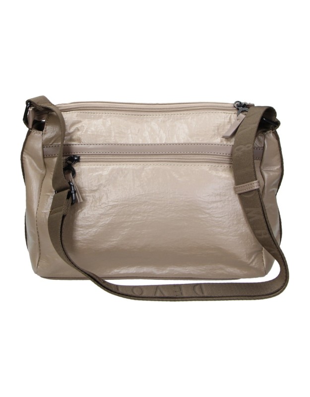 Bandolera DEVOTA&LOMBA para Mujer color Taupe con Bolsillos Frontales y Correa Ajustable 261606