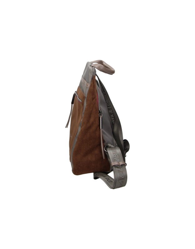 Mochila DEVOTA&LOMBA para Mujer color Taupe y Marrón con Bolsillo Frontal 261384