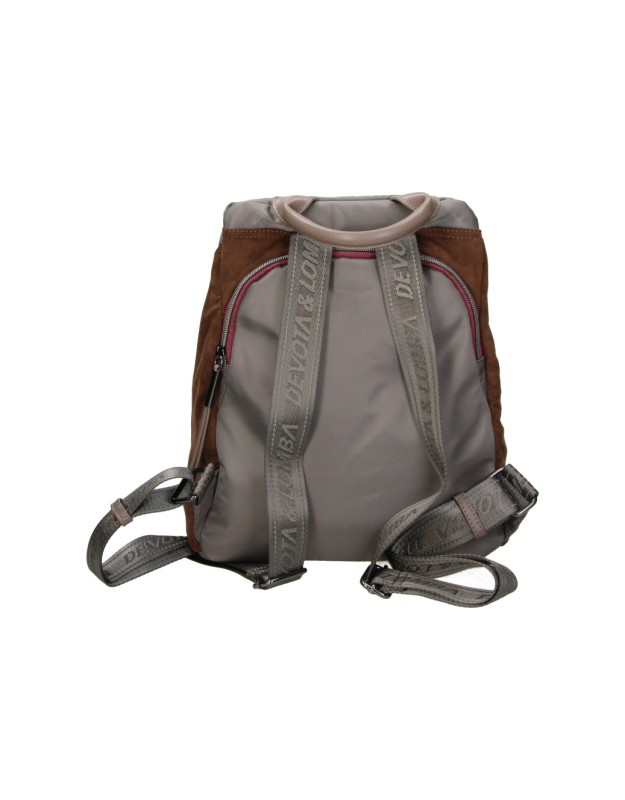 Mochila DEVOTA&LOMBA para Mujer color Taupe y Marrón con Bolsillo Frontal 261384