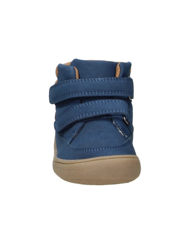 Botas barefoot PEKES para Niño en Color Azul Marino con Doble Cierre Adhesivo 1011