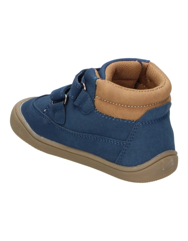 Botas barefoot PEKES para Niño en Color Azul Marino con Doble Cierre Adhesivo 1011