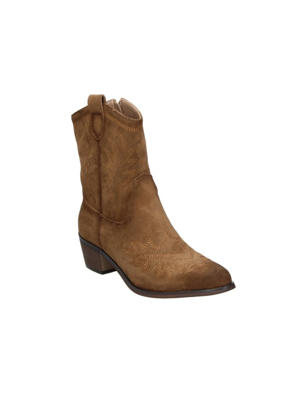 Botines Cowboy SKASUAL para Mujer en Color Marrón Camel 1423009