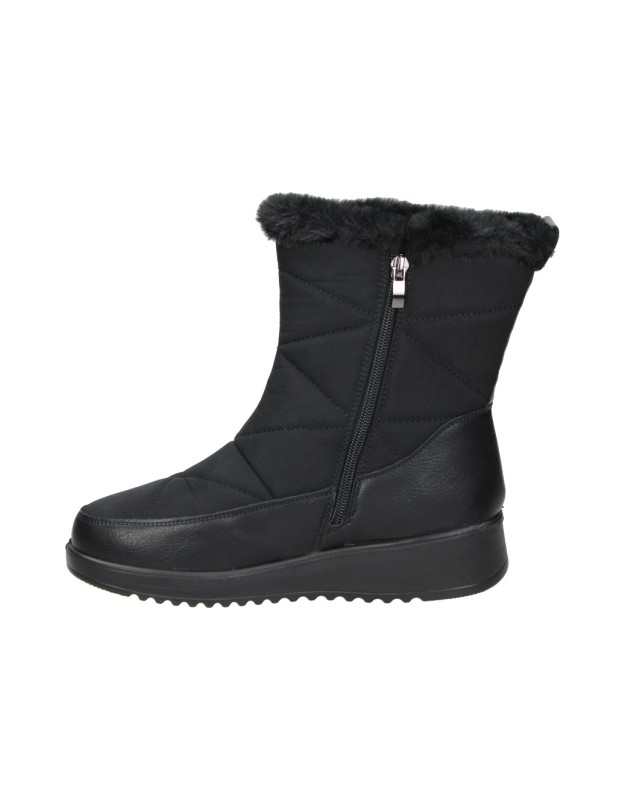 Botines de cuña con pelo AMARPIES atl31138 negros para mujer