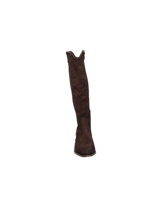 Botas cowboy altas con tacón SKASUAL 1424006 marrones para mujer