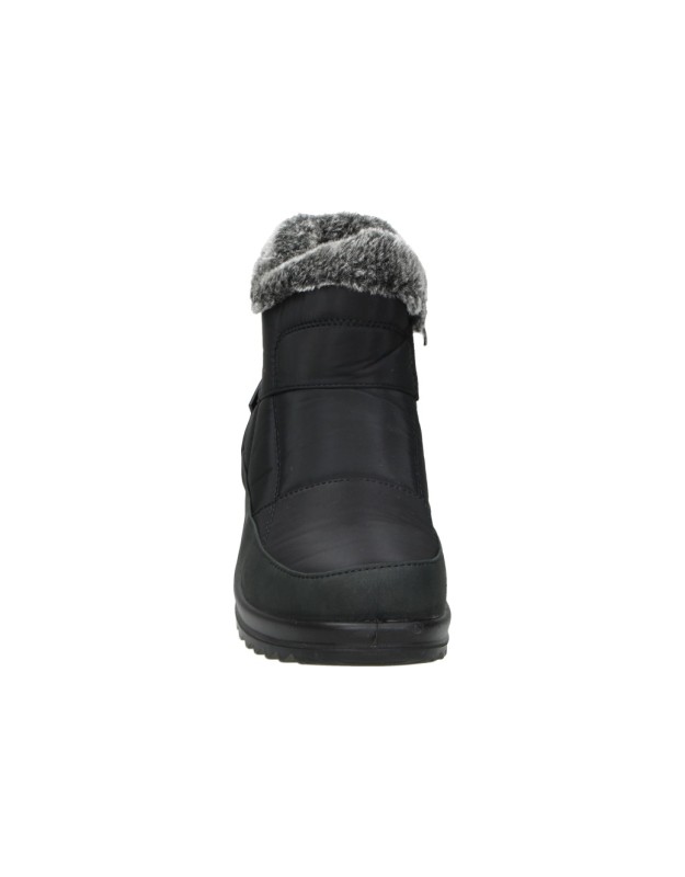 Botines planos con pelo TREINTAS l4671 negros para mujer