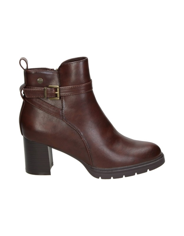 Botines de tacón HISPAFLEX 262087 marrones para mujer