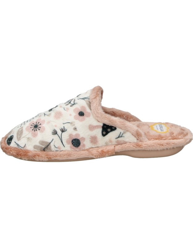 Pantuflas detalonadas COSDAM 4538 rosas para mujer