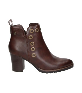 Botines con tacón alto HISPAFLEX 262008 en marrón para mujer