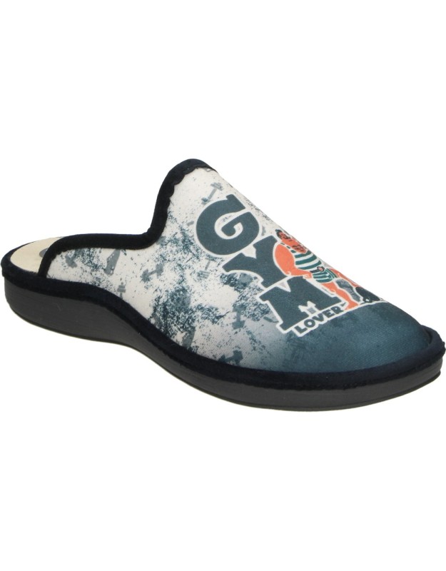 Pantuflas abiertas SALVI Gym en negro para hombre 09t4570001