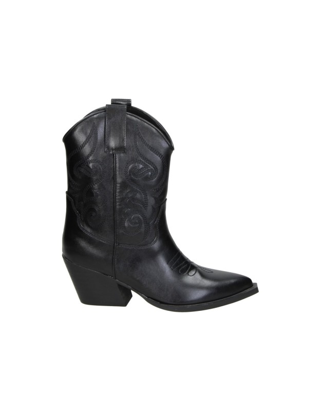 Botines cowboy con tacón SKYDIVA Cutie negros para mujer