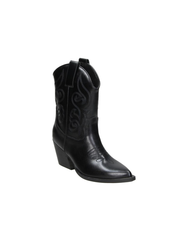 Botines cowboy con tacón SKYDIVA Cutie negros para mujer